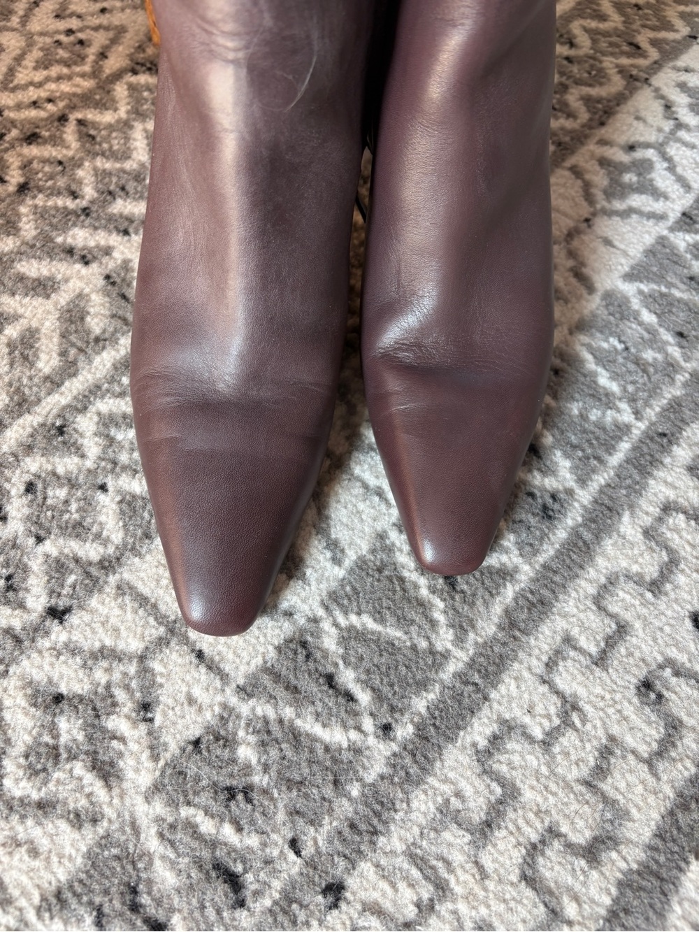 Sam Edelman Sylvia Boot Tall Pointed-Toe Leather Boots - Dark Brown - Picture 8 of 9